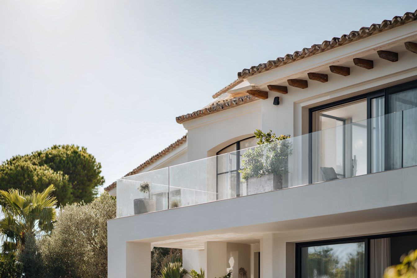 Coastal home with balcony