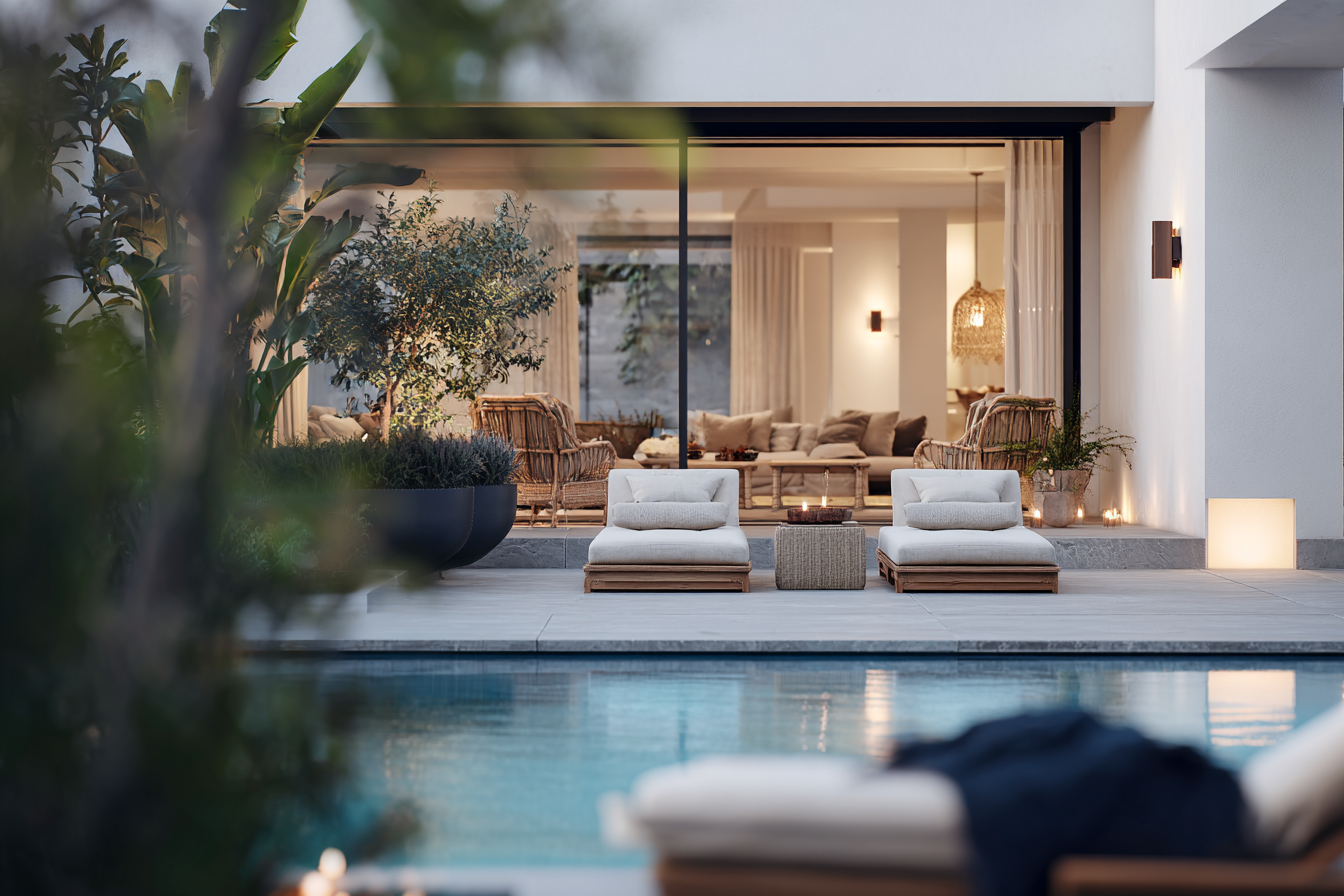 Luxury modern villa with pool